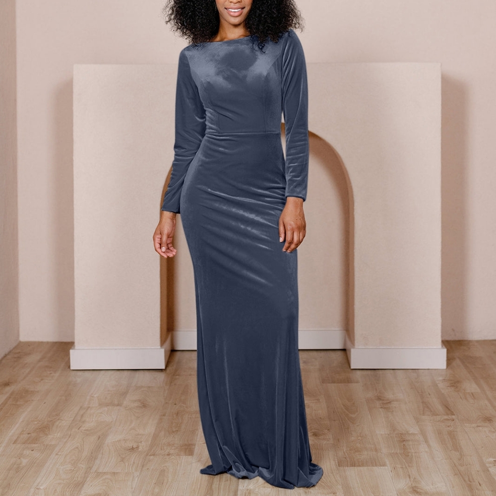 Blue Velvet Bridesmaid Dress - Never Worn